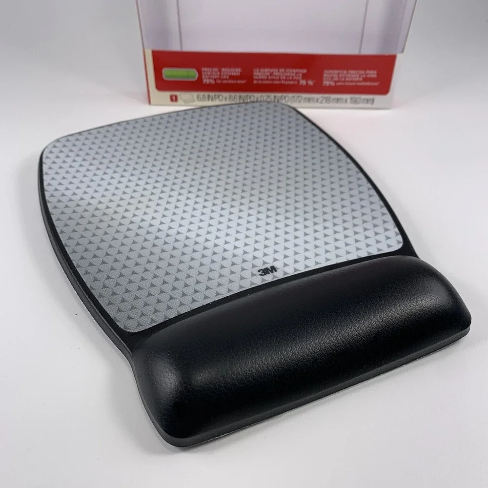3M MW310LE Precise Mouse Pad Gel Wrist Rest Black NEW NOS Office Comfort Pad